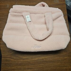 PINK Victoria's Secret Plush Tote Bag - Light PINK Victoria's Secret NWT